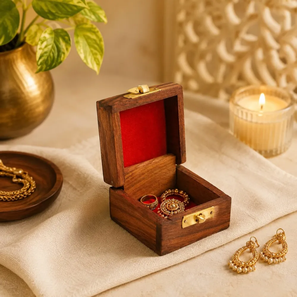 aDS000393-JB-3X3InchDS000393 Jewellery Box 3*3 Inch MF
